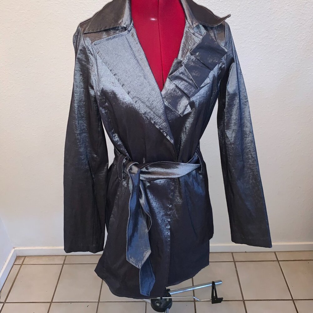 Jessica McClintok Silver Evening Jacket